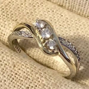 Sterling Silver, 2-Tone Ring - Sz 9